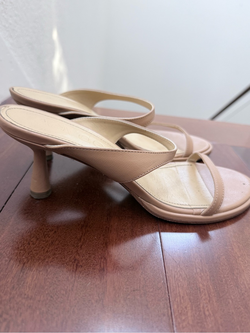 Aeyde 65mm Mary leather sandals beige - Picture 5 of 5